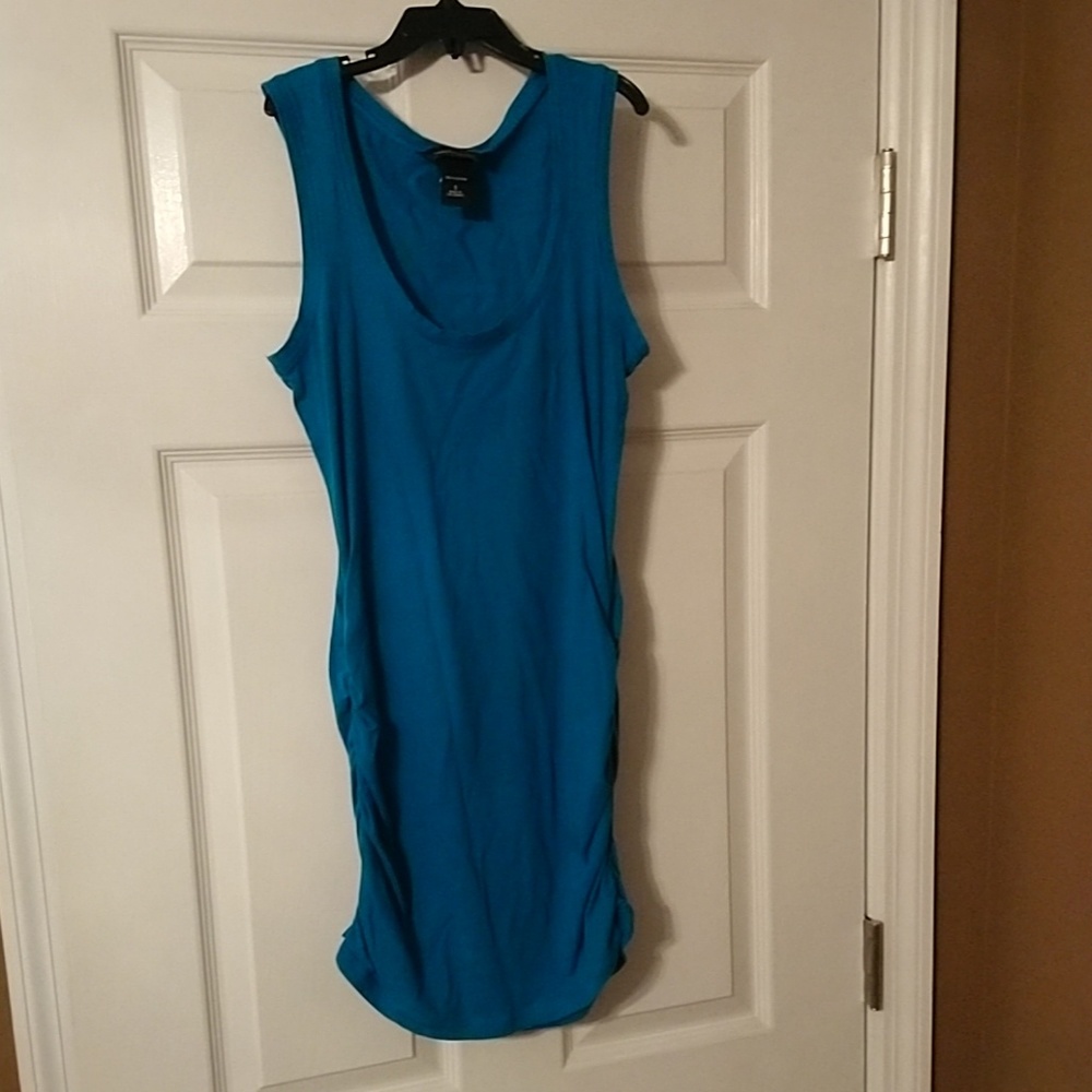 Moda International Sleeveless Aqua Tunic Sz Small